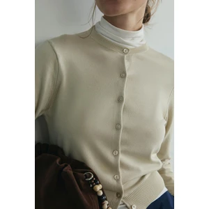 Bej Lea Triko Hırka