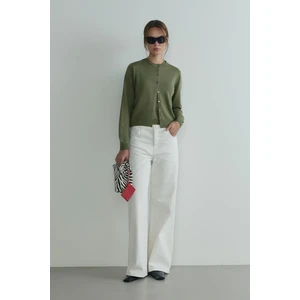 Haki Lea Triko Hırka