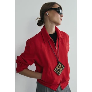 Kırmızı Alden Yıkamalı Ceket