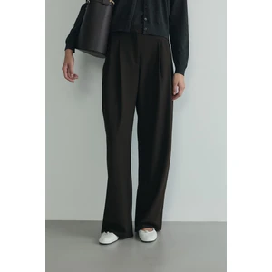 Acı Kahve Lina Pileli Pantolon