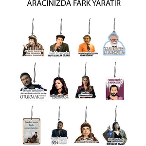 Bymeyla 12 Adet Hem Eğlenceli Hem Gösterişli Oto Kokusu ve Araba Aksesuarları