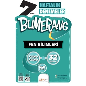 Günay Yayınları 7. Sınıf Bumerang 32 Haftalık Denemeler Fen Bilimleri 2025-2026 Güncel Basım