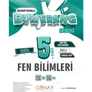 Günay Yayınları 5. Sınıf Bumerang Etkinlikli Konu Özetli Fen Bilimleri 2025-2026 Güncel Basım