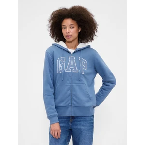 Kadın Mavi Gap Logo Fermuarlı Sweatshirt
