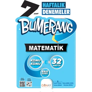 Günay Yayınları 7. Sınıf Bumerang 32 Haftalık Denemeler Matematik 2025-2026 Güncel Basım