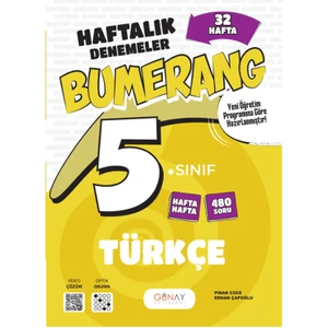 Günay Yayınları 5. Sınıf Bumerang 32 Haftalık Denemeler Türkçe 2025-2026 Güncel Basım