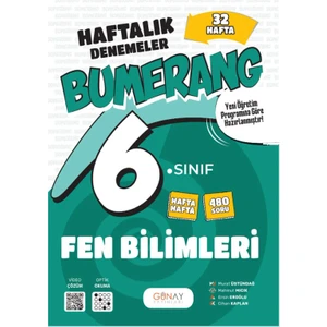Günay Yayınları 6. Sınıf Bumerang 32 Haftalık Denemeler Fen Bilimleri 2025-2026 Güncel Basım