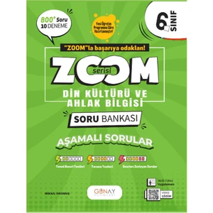 Günay Yayınları 6. Sınıf Zoom Serisi Din Kültürü ve Ahlak Bilgisi Soru Bankası 2025-2026 Güncel Basım
