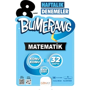 Günay Yayınları 8. Sınıf Bumerang 32 Haftalık Denemeler Matematik 2025-2026 Güncel Basım
