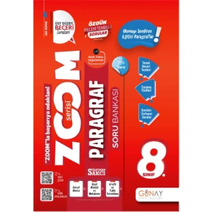 Günay Yayınları 8. Sınıf Zoom Serisi Paragraf Soru Bankası 2025-2026 Güncel Basım