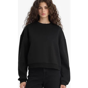 Regular Fit Bisiklet Yaka Kalın Basic Düz Sweatshirt D6645AX25WN