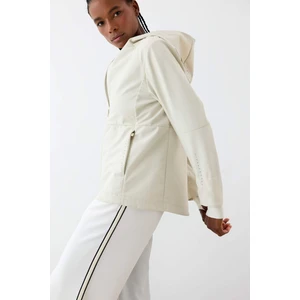 DeFactoFit Su İtici Softshell Slim Fit Dar Kesim Kapüşonlu Fermuarlı Cepli Mevsimlik Yağmurluk