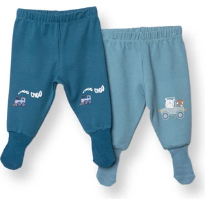 Hellobaby Erkek Bebek 2li Çoraplı Pantolon Interlok