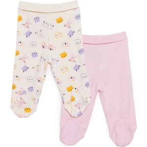 Hellobaby Kız Bebek Yenidoğan 2li Patikli Alt