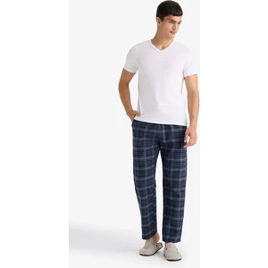 Regular Fit Beli Bağcıklı Cepli Uzun Boy Kareli Pijama Altı C6118AX25WN