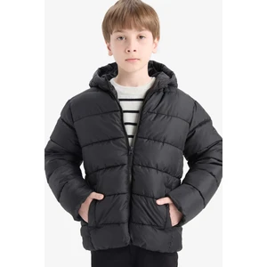 Erkek Çocuk Su Geçirmez Kapüşonlu Fermuarlı Şişme Mont A1875A825AU