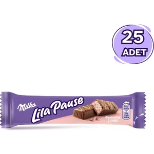 Lila Pause Çilekli Bar Çikolata 34 g x 25 Paket – Kırmızı Meyveli Atıştırmalık, Almanya Üretimi