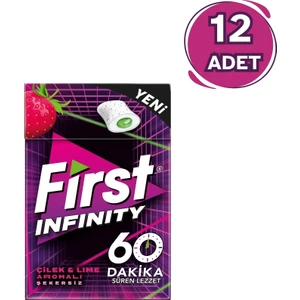 Infinity 60 Dakika Çilek & Lime Aromalı Şekersiz Draje Sakız - 12 Adet