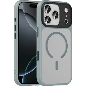 iPhone 17 Pro Max Kılıf Mat Arka Yüzey Wireless Şarj Özellikli Zore Flet M-safe Kapak