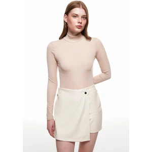 Balıkçı Yaka Bodysuit Bej