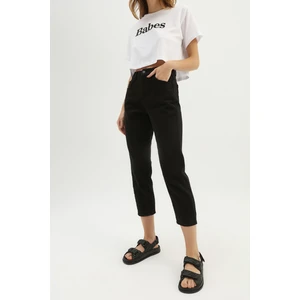 Gabardin Mom Jean Siyah
