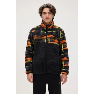 Vernon Siyah Erkek Full-Zip Polar Sweatshirt