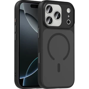 iPhone 17 Pro Kılıf Mat Arka Yüzey Wireless Şarj Özellikli Zore Flet M-safe Kapak