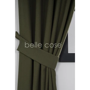 Belle Cose Country Tarz Hasır Termal Karartma Blackout Yeşil Fon Perde Tek Kanat