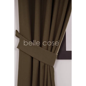 Belle Cose Country Tarz Hasır Termal Karartma Blackout Vizon Fon Perde Tek Kanat