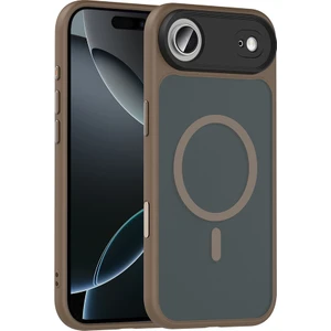 iPhone 17 Air Kılıf Mat Arka Yüzey Wireless Şarj Özellikli Zore Flet M-safe Kapak