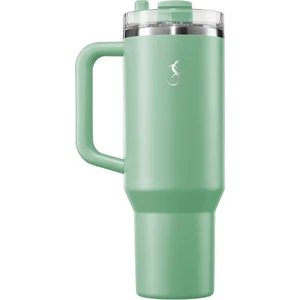 - “big Cup” 1.2 L Adaçayı Yeşil, paslanmaz çelik termos - Uzatılabilir pipetli, çift cidarlı, sızdırmaz - 240877