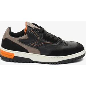 Erkek Siyah Hakiki Deri Sneaker Ayakkabı 4Y1SA17450