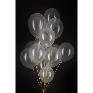 Şeffaf Balon 10 Adet Standart Boy 30 cm Şefaf Renkli Parti Balonu Doğum Günü