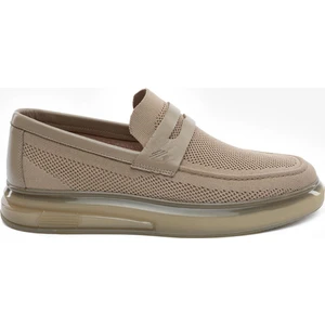 Erkek Bej Hakiki Deri Loafer Ayakkabı 5Y1UA62598