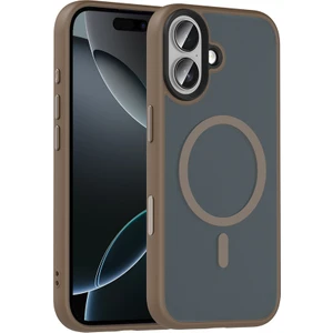 iPhone 17 Kılıf Mat Arka Yüzey Wireless Şarj Özellikli Zore Flet M-safe Kapak