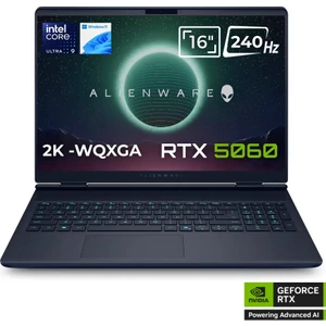 Alienware 16X Aurora AC16251 Ultra 9 275HX 16GB 1tb SSD 8gb RTX5060 115W 16 Wqxga 240Hz Windows 11