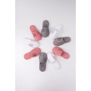 Ender Home M Harf Nakışlı Banyo Ve Ev Havlu Terliği – %100 Pamuk Kaymaz Kalın Taban