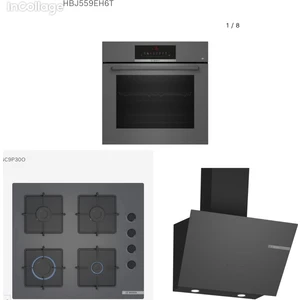 BOSCH Ankastre Gri 3 Lü Set 309 (HBJ559EH6T-POP6C9P30O-DWK66PJ70T)
