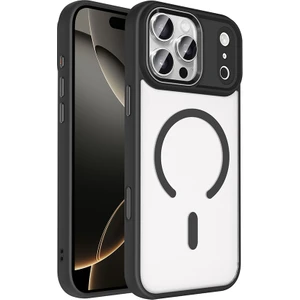 iPhone 17 Pro Max Kılıf Wireless Şarj Özellikli Zore Krom M-safe Silikon Kapak