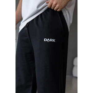 Erkek Siyah Baskılı Oversize Baggy Eşofman Altı