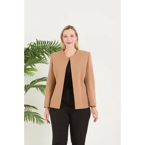 Atelier Kadın Büyük Beden Yakasız  Ceket