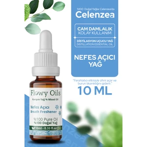 Flowy Oils Nane Ve Okaliptüs Uçucu Yağ %100 Doğal Bitkisel Uçucu Yağ Breath Freshener Oil 10 ml