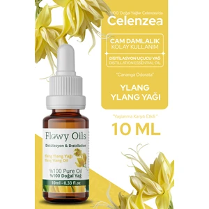 Flowy Oils Ylang Ylang Yağı %100 Doğal Bitkisel Uçucu Yağ 10 ml