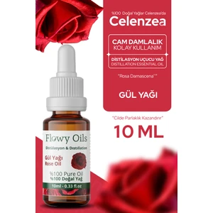 Flowy Oils Gül Yağı %100 Doğal Bitkisel Uçucu Yağ Rose Oil 10 ml