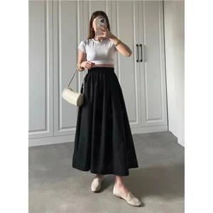 Beli Lastikli Cepli Poplin Etek