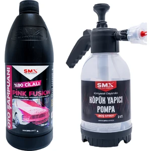%90 Cilalı Pink Fusion Oto Şampuanı 750 ml ve Köpükpompası