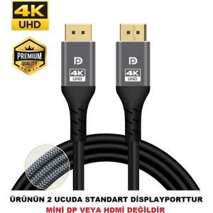 2 Metre Displayport Dp Kablo 4K Premium 360 Herze Kadar Destekli