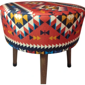 Ustaagac Puf Koltuk Bench Tabure – Anadolu Kilim Al- Ahşap Ayaklı