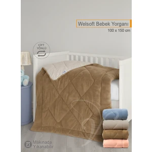 Lüks Welsoft Bebek Yorganı | 100X150 cm | Çift Taraflı Kullanım | Kuzu Tüyü Yumuşaklığı
