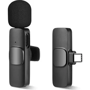 Kablosuz Yaka Mikrofonu Telefonlara Uyumlu Wireless Profesyonel Yayın Çekim Mikrofon